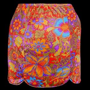 Vintage Mini Slip | 1960s Mini Skirt Slip | Vanity Fair Flower Power Lingerie